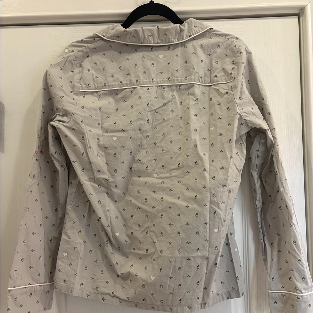 Figs Heartbeat 100% Cotton Pajama Top (XS) - Picture 4 of 8